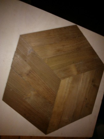 DISEGNO A ESAGONO LAMPARQUET ROBINIA (acacia evaporata) 10 mm